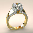 Vintage Crystal Zircon Ring for Women - Red Stones, Party Jewellery, view 15