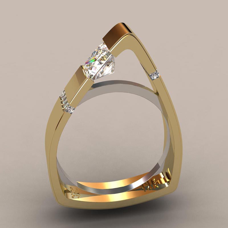 Vintage Crystal Zircon Ring for Women - Red Stones, Party Jewellery, view 21