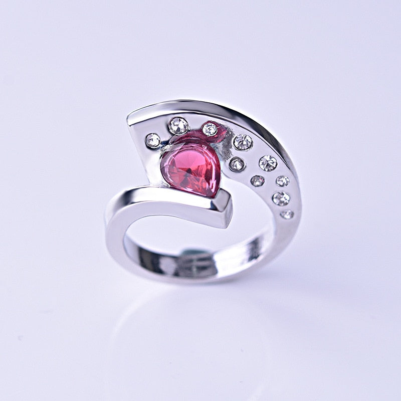 Vintage Crystal Zircon Ring for Women - Red Stones, Party Jewellery, view 32