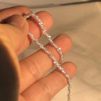 Sterling Silver Beaded Bracelet for Women - 925 Silver, 1.5 mm Diameter, view 2