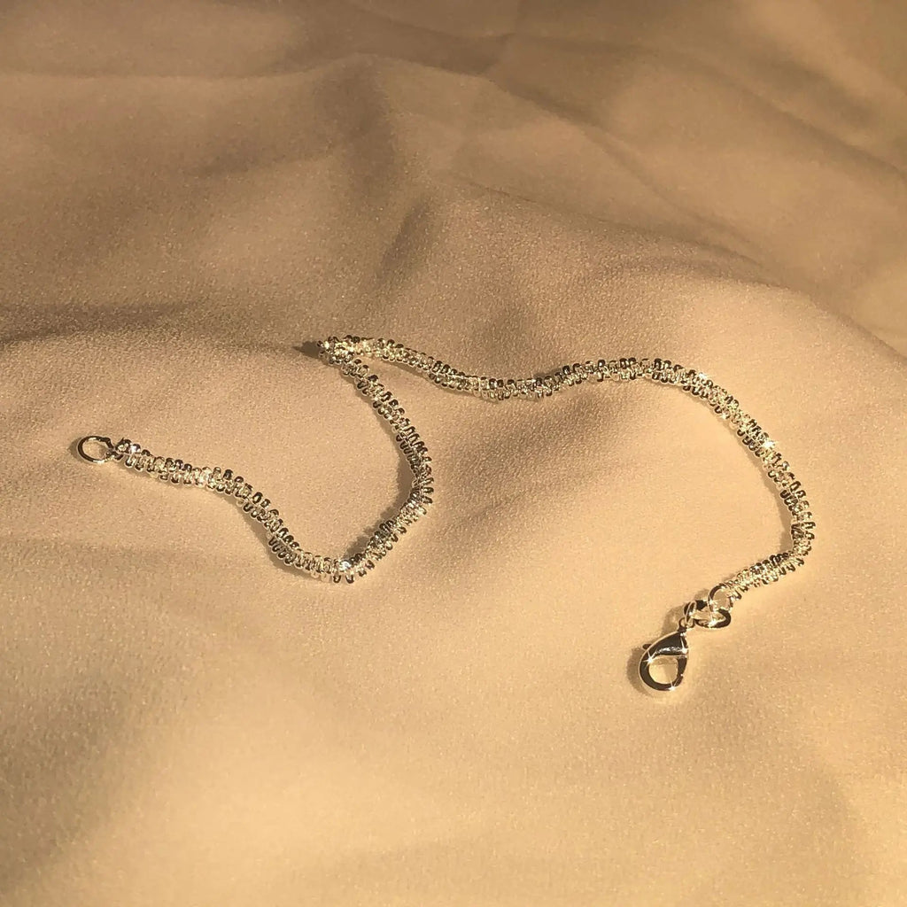 Sterling Silver Beaded Bracelet for Women - 925 Silver, 1.5 mm Diameter, view 6