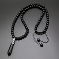 Onyx Mala Necklace for Meditation - 108 Beads, Boho Style