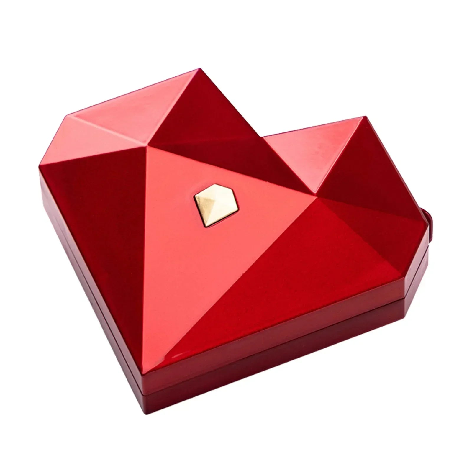 Heart-Shaped Prism Ring Box - 8cm, Surprise Gift Display, view 4