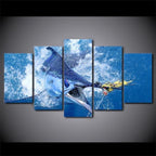 Leaping Marlin Fish Canvas Wall Art for Ocean Lovers | Welvere-Welvere