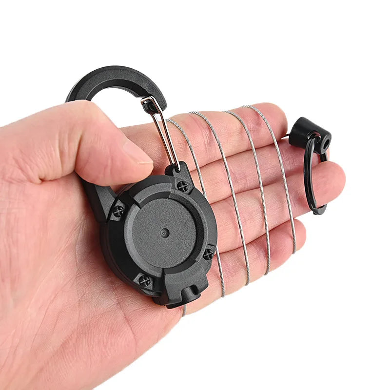 Anti-theft Metal Elastic Keychain - Zinc Alloy, Stretches up to 60 cm, view 3