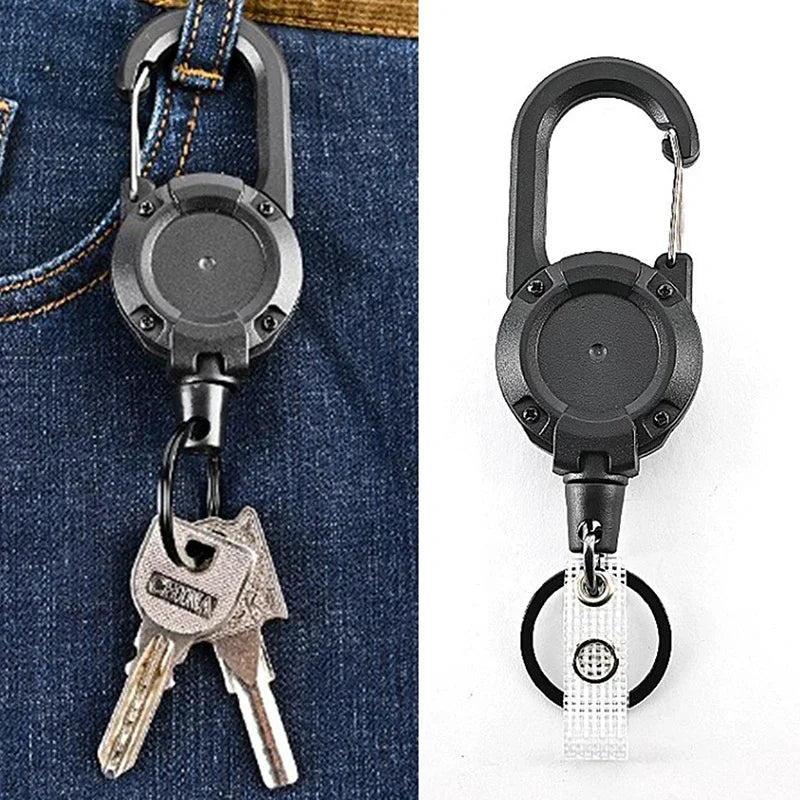Anti-theft Metal Elastic Keychain - Zinc Alloy, Stretches up to 60 cm, view 4
