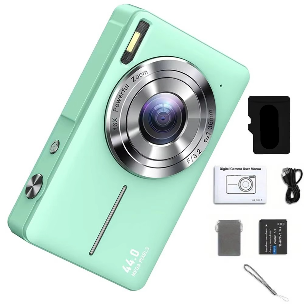 Kids’ Digital Camera, 44MP, 16X Optical Zoom, 1080P HD