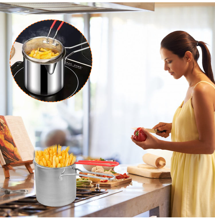 Stainless Steel Fryer for Healthy Cooking - 1200 ml Capacity, view 2