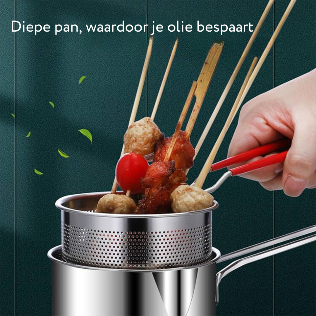 Stainless Steel Fryer for Healthy Cooking - 1200 ml Capacity, view 3