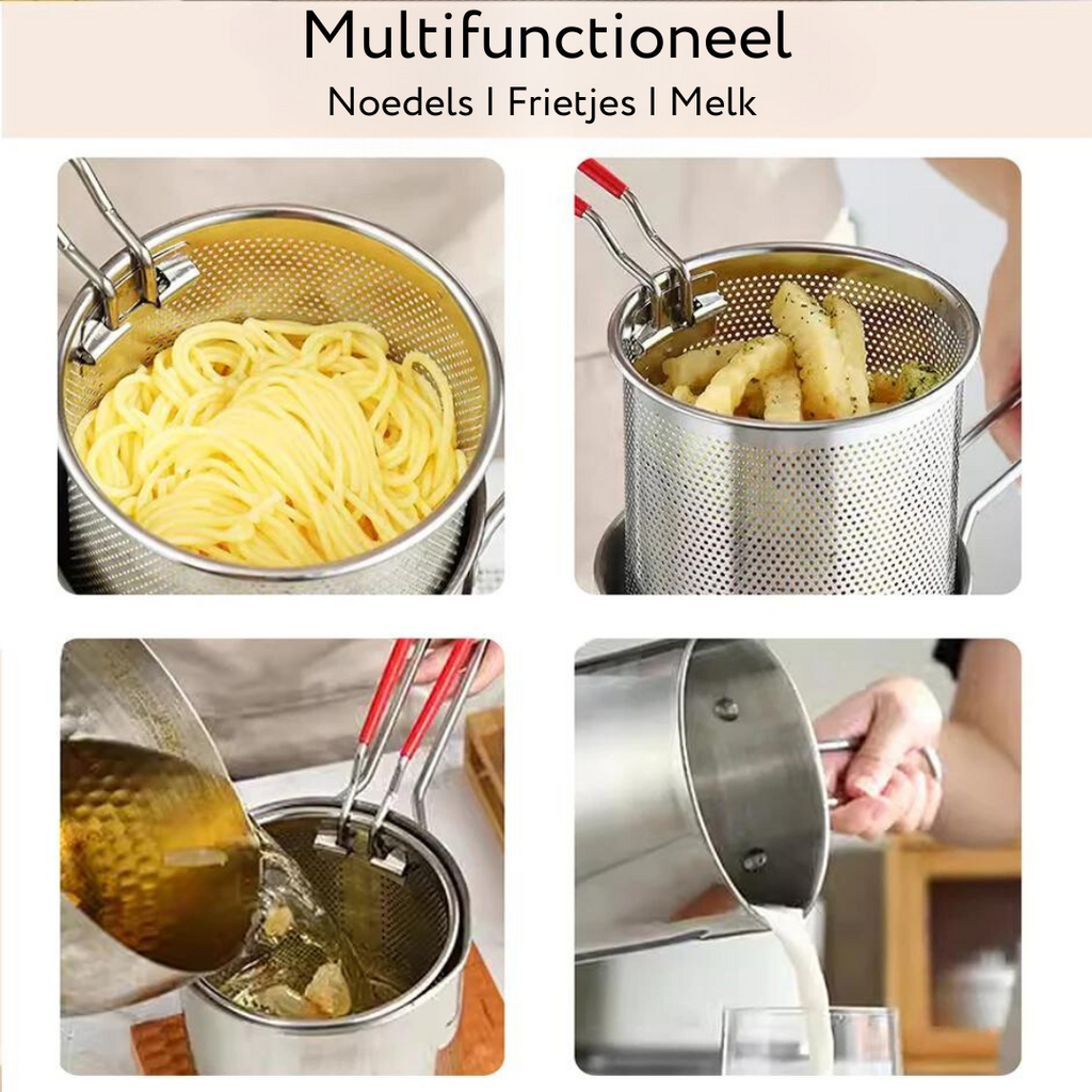 Stainless Steel Fryer for Healthy Cooking - 1200 ml Capacity, view 4