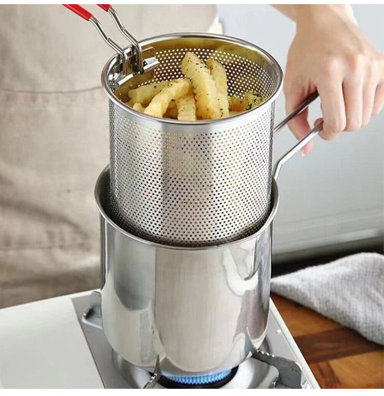 Stainless Steel Fryer for Healthy Cooking - 1200 ml Capacity