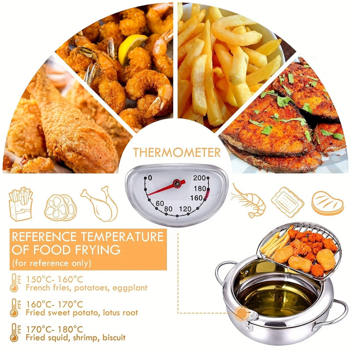 Premium Fryer with Temperature Control - 2.2L Capacity, view 2