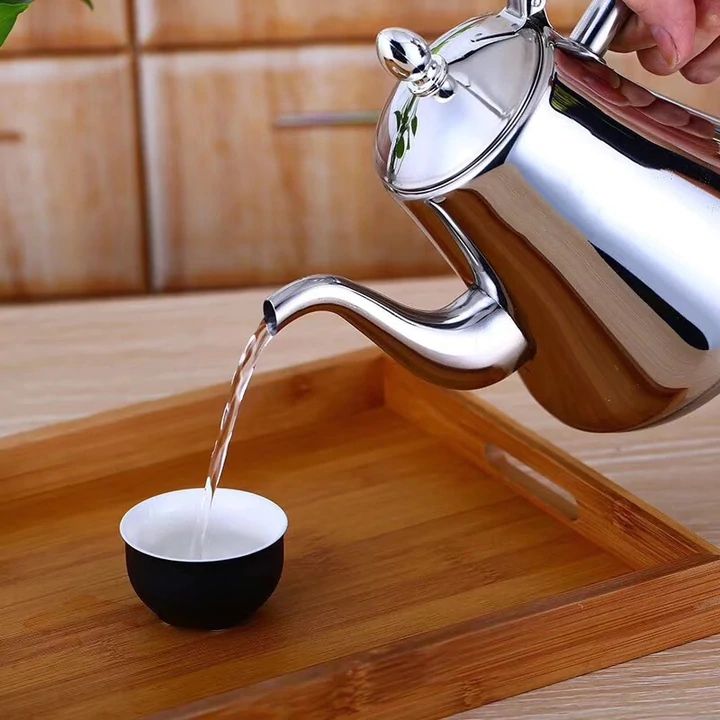 Induction Stainless Steel Kettle with Filter - Fast Heating, Silver or Gold, view 2