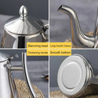 Induction Stainless Steel Kettle with Filter - Fast Heating, Silver or Gold, view 4