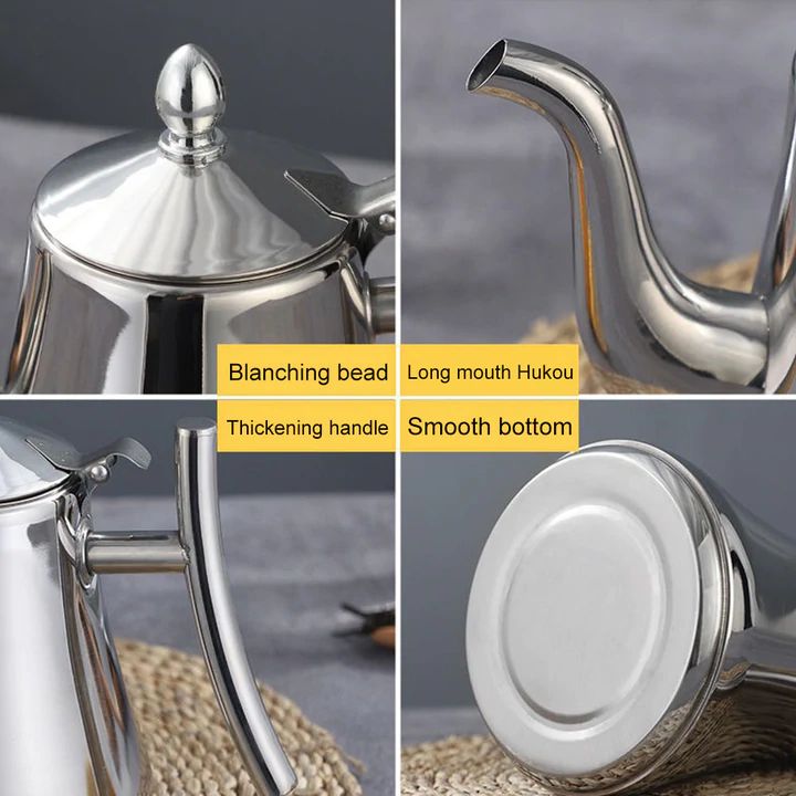 Induction Stainless Steel Kettle with Filter - Fast Heating, Silver or Gold, view 4