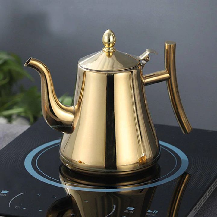 Induction Stainless Steel Kettle with Filter - Fast Heating, Silver or Gold, view 5