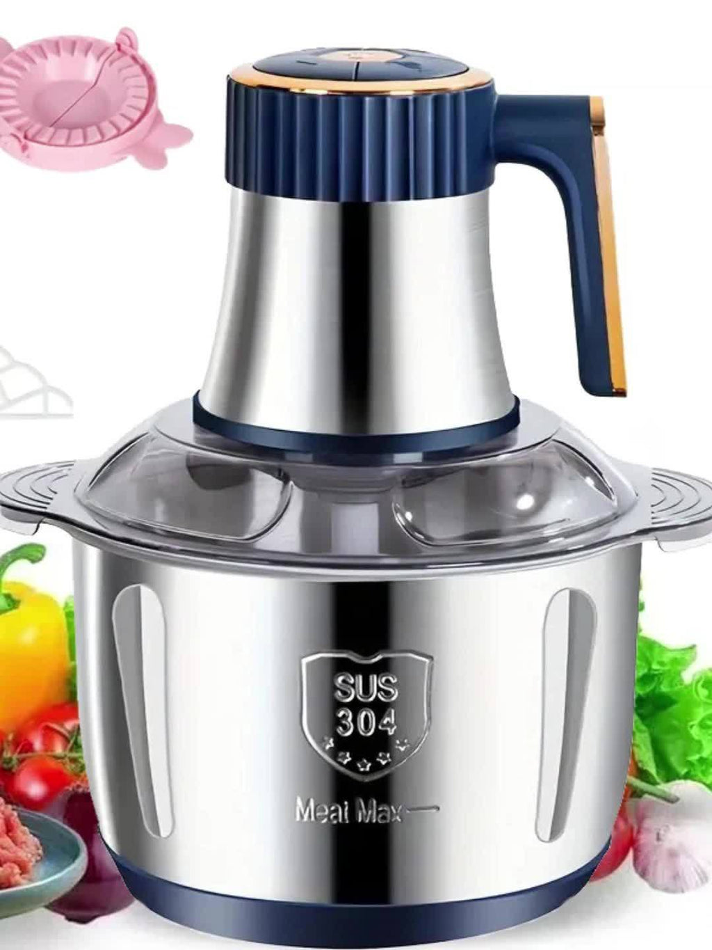 Stainless Steel Food Processor for Kitchen - 5L Bowl, 5000 rpm Motor, view 10