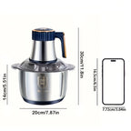 Stainless Steel Food Processor for Kitchen - 5L Bowl, 5000 rpm Motor, view 2