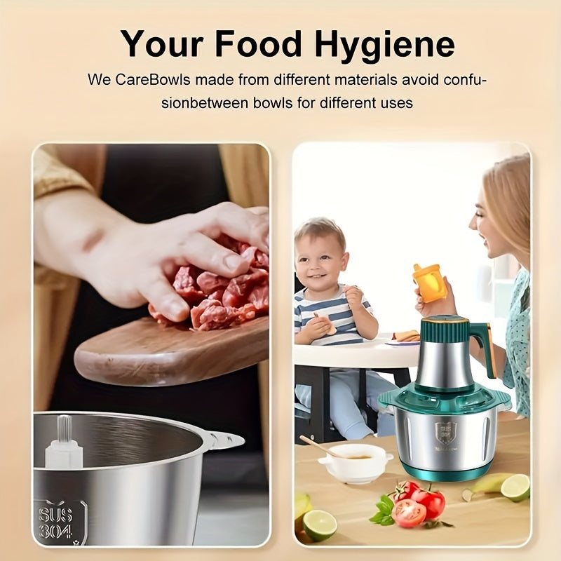 Stainless Steel Food Processor for Kitchen - 5L Bowl, 5000 rpm Motor, view 7