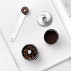 Coffee Grinder 304 Stainless Steel - Foldable Handle, Removable Parts, view 4