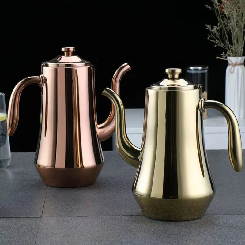 Food-Grade Stainless Steel Tea Kettle with Strainer - 1.5L, Long Spout, view 2