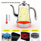 Food-Grade Stainless Steel Tea Kettle with Strainer - 1.5L, Long Spout, view 4
