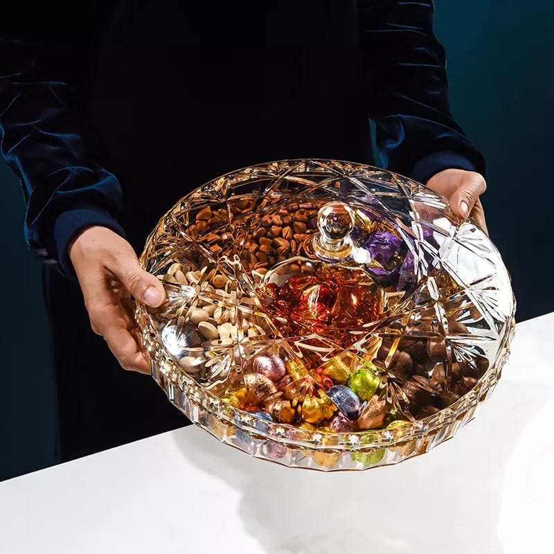 Acrylic Dry Fruit Storage Box with Lid - 12.6 Inch, Clear for Kitchen, view 3