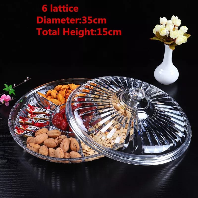 Acrylic Dry Fruit Storage Box with Lid - 12.6 Inch, Clear for Kitchen, view 4