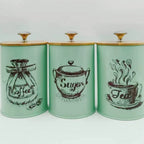 Iron Airtight Storage Canister Set for Kitchen - Bamboo Lids, 3pcs, view 10