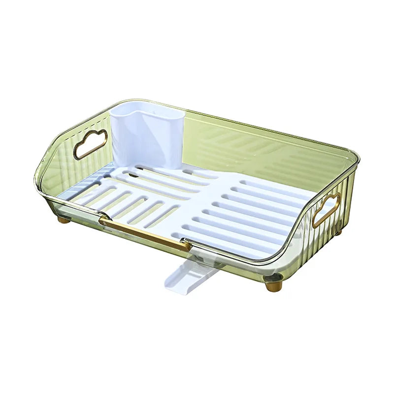 Detachable Sink Dish Drainer Countertop Organizer with Utensil Holder - PP, view 3