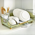 Detachable Sink Dish Drainer Countertop Organizer with Utensil Holder - PP, view 5