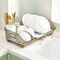 Detachable Sink Dish Drainer Countertop Organizer with Utensil Holder - PP