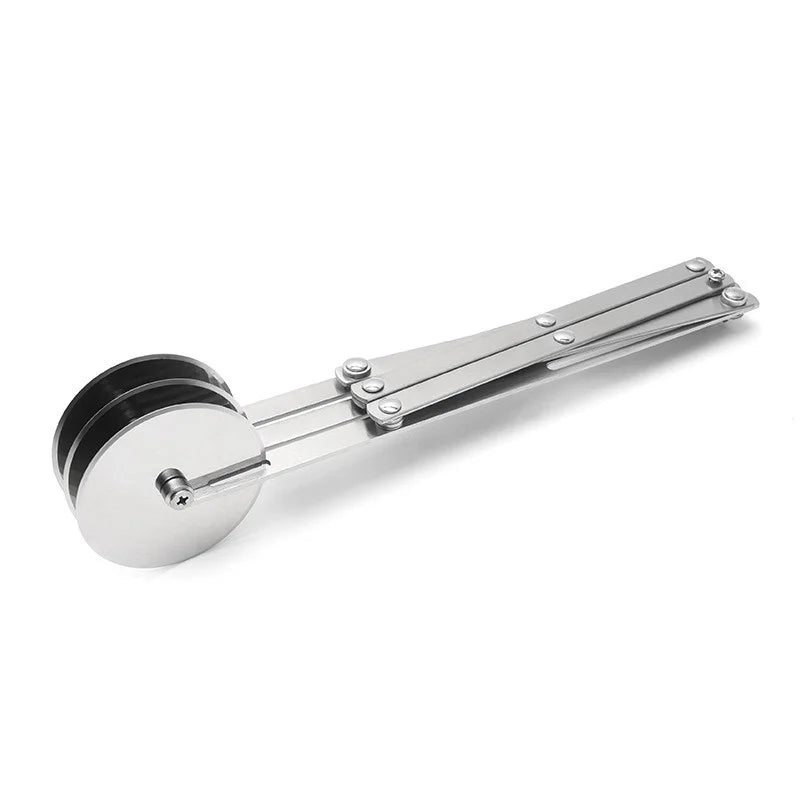 Stainless Steel Dough Cutter for Pizza and Pastries - Foldable, 3-7 Wheels, view 5