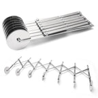 Stainless Steel Dough Cutter for Pizza and Pastries - Foldable, 3-7 Wheels, view 8