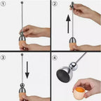Stainless Steel Egg Opener - Silver, For Raw and Cooked Eggs, view 2