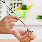 Stainless Steel Egg Opener - Silver, For Raw and Cooked Eggs, view 4