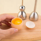 Stainless Steel Egg Opener - Silver, For Raw and Cooked Eggs, view 5