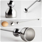Stainless Steel Egg Opener - Silver, For Raw and Cooked Eggs, view 8