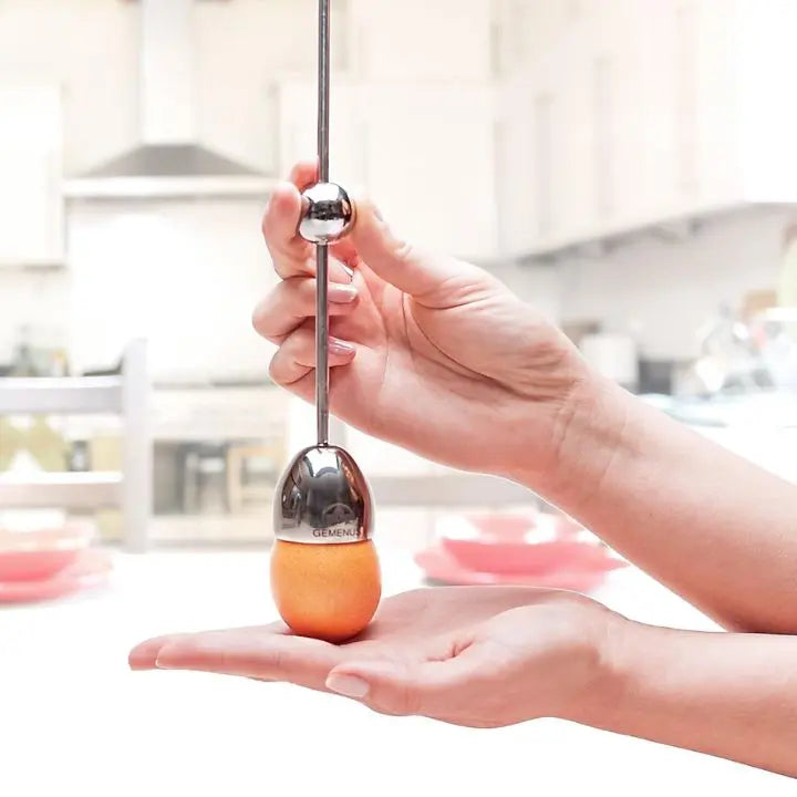 Stainless Steel Egg Opener - Silver, For Raw and Cooked Eggs, view 9