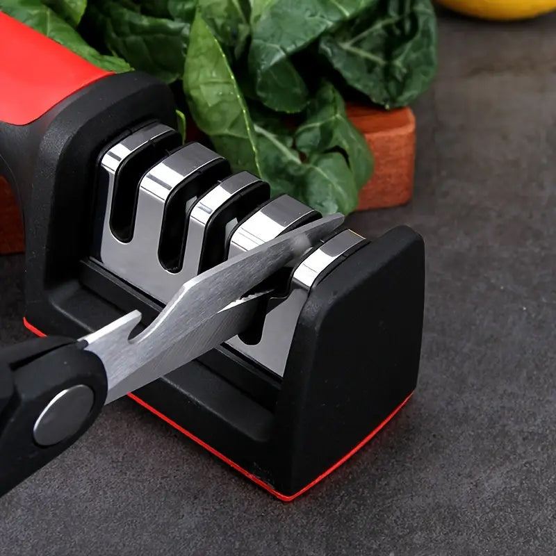 Professional 4-Stage Knife Sharpener for Kitchen - Plastic, 175 g, view 5