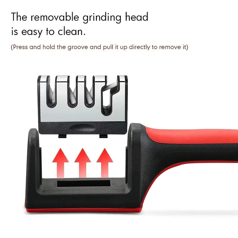 Professional 4-Stage Knife Sharpener for Kitchen - Plastic, 175 g, view 6