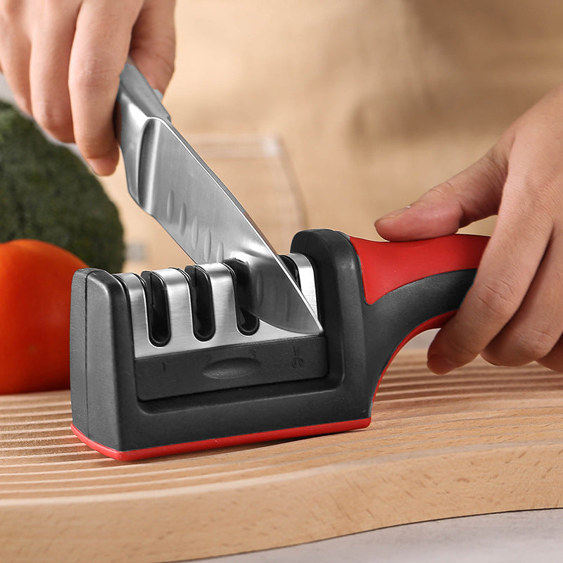 Professional 4-Stage Knife Sharpener for Kitchen - Plastic, 175 g