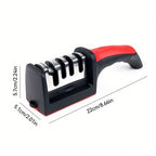 4 Stage Professional Kitchen Knife Sharpener Tool - Steel Construction, view 3
