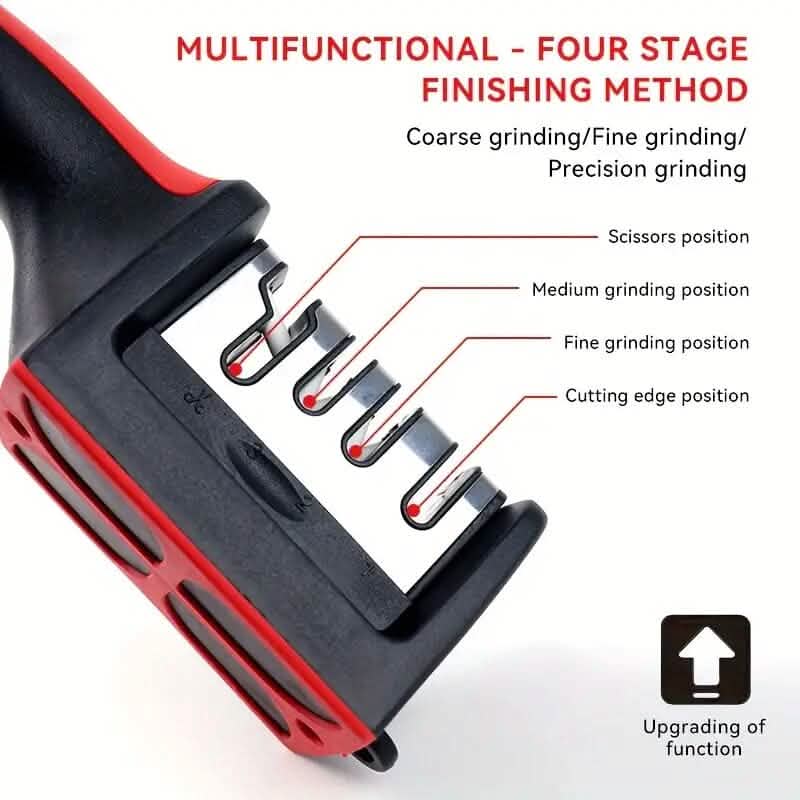 4 Stage Professional Kitchen Knife Sharpener Tool - Steel Construction, view 4