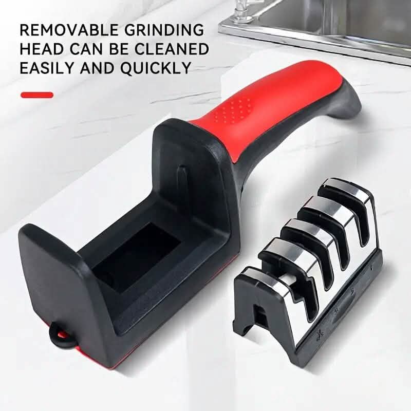 4 Stage Professional Kitchen Knife Sharpener Tool - Steel Construction, view 5