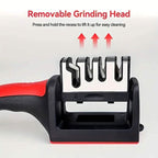 4 Stage Professional Kitchen Knife Sharpener Tool - Steel Construction, view 6