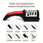 4 Stage Professional Kitchen Knife Sharpener Tool - Steel Construction, view 8
