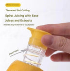 2-Piece Lemon Squeezer Set with Screw Attachment - Bpa-Free Plastic, 8 cm, view 6