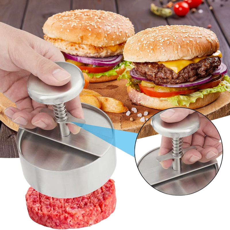 Manual Meat Press for Hamburger Patties - Stainless Steel, 114mm or 140mm, view 2