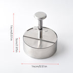 Manual Meat Press for Hamburger Patties - Stainless Steel, 114mm or 140mm, view 4